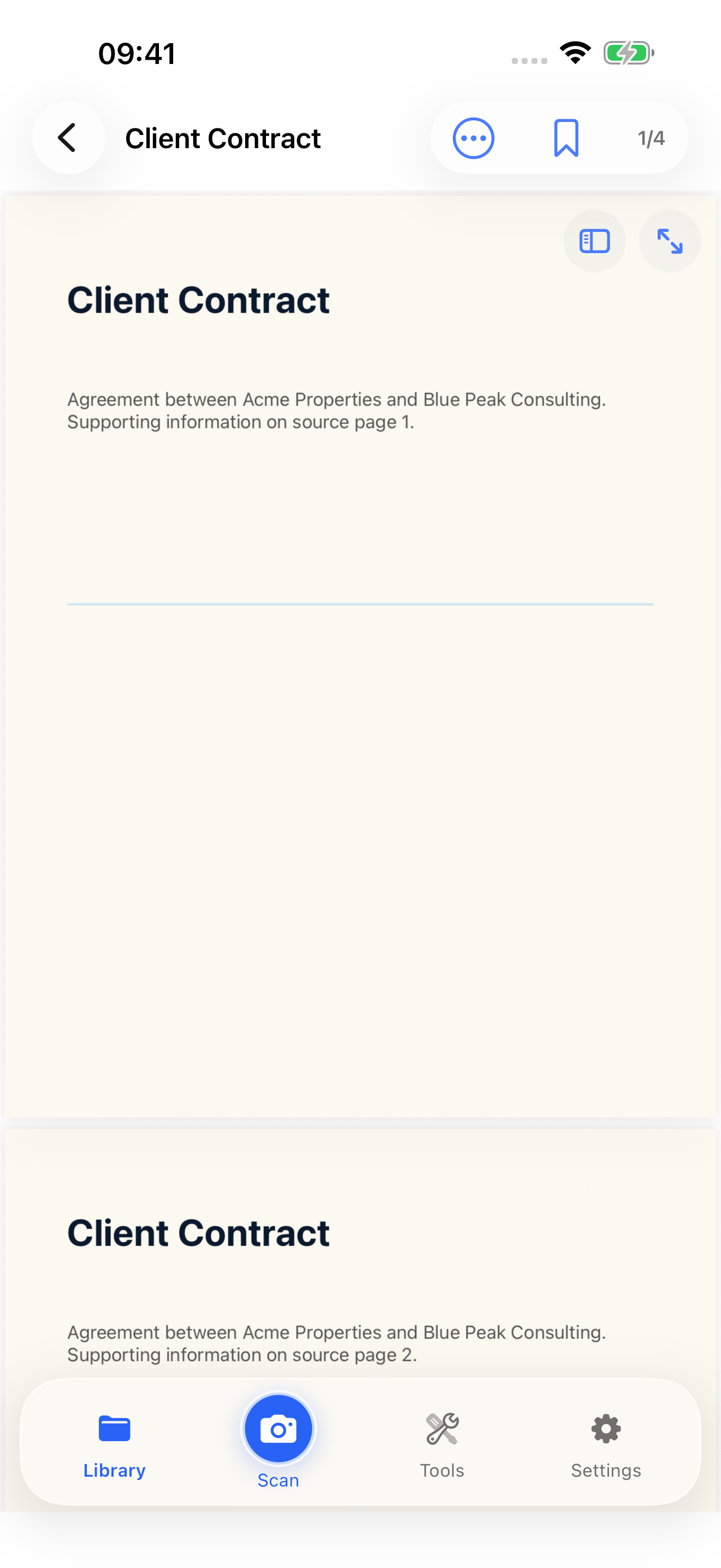 DocLens Pro document reader on iPhone