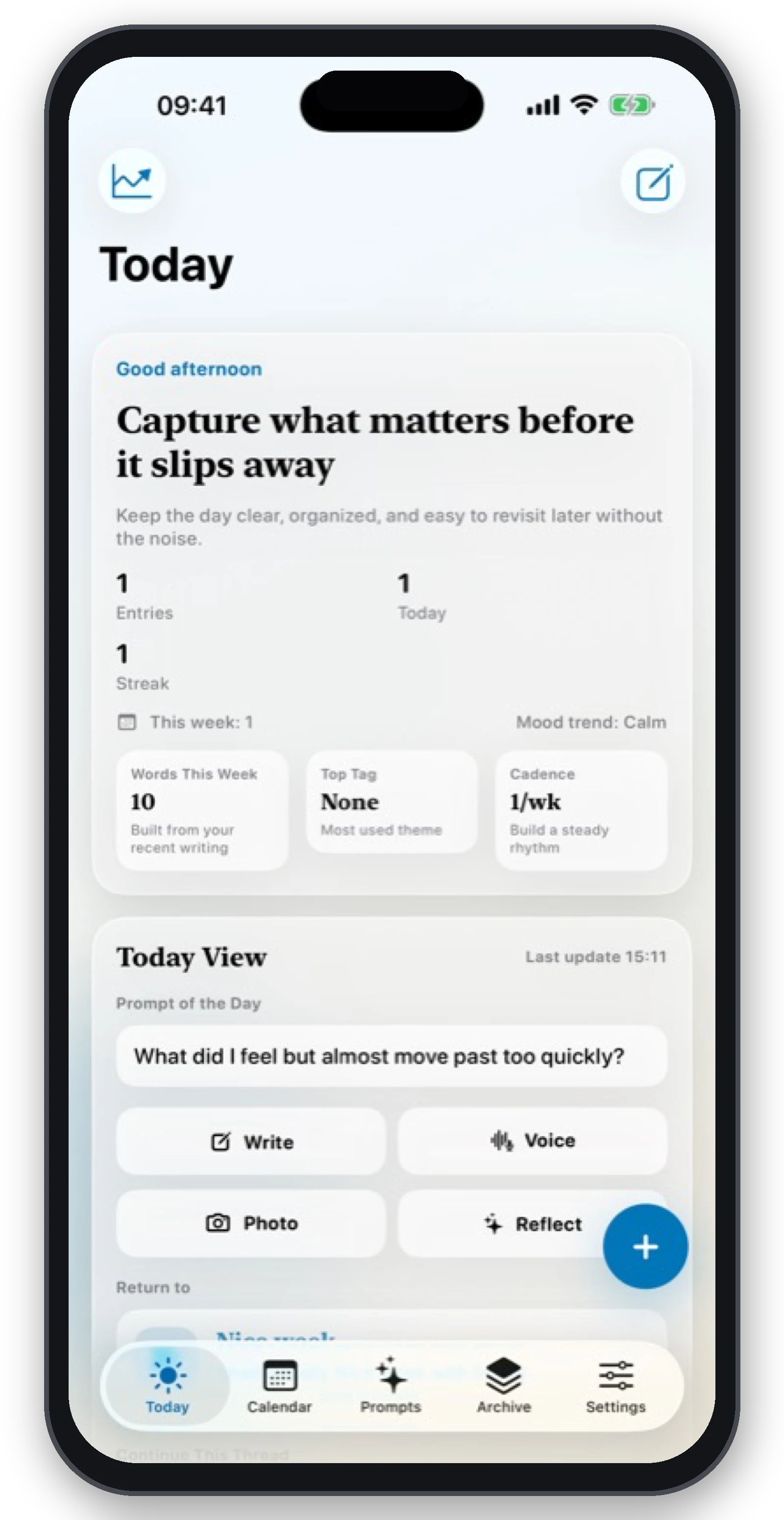 JournalNow Today on iPhone