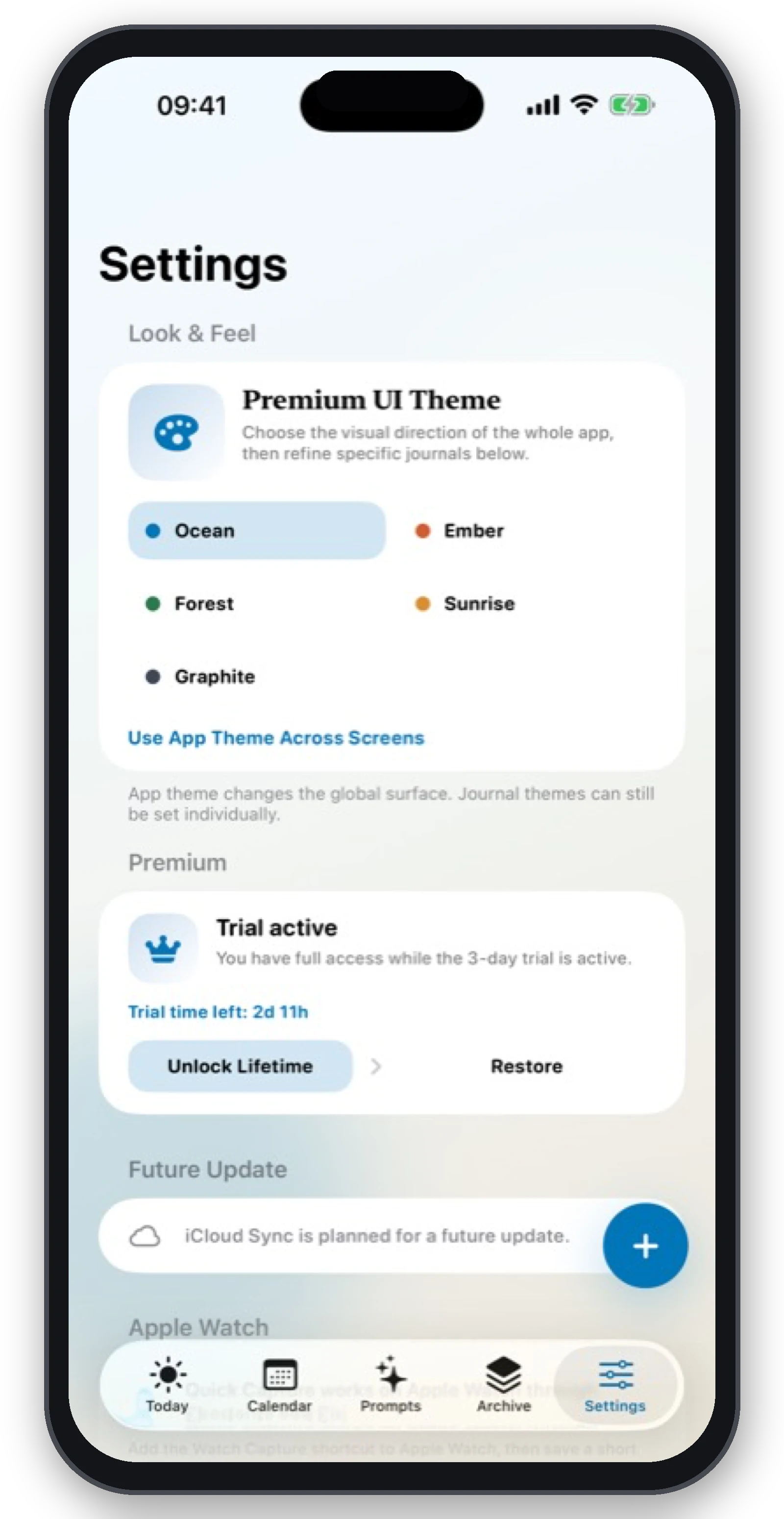 JournalNow premium access on iPhone
