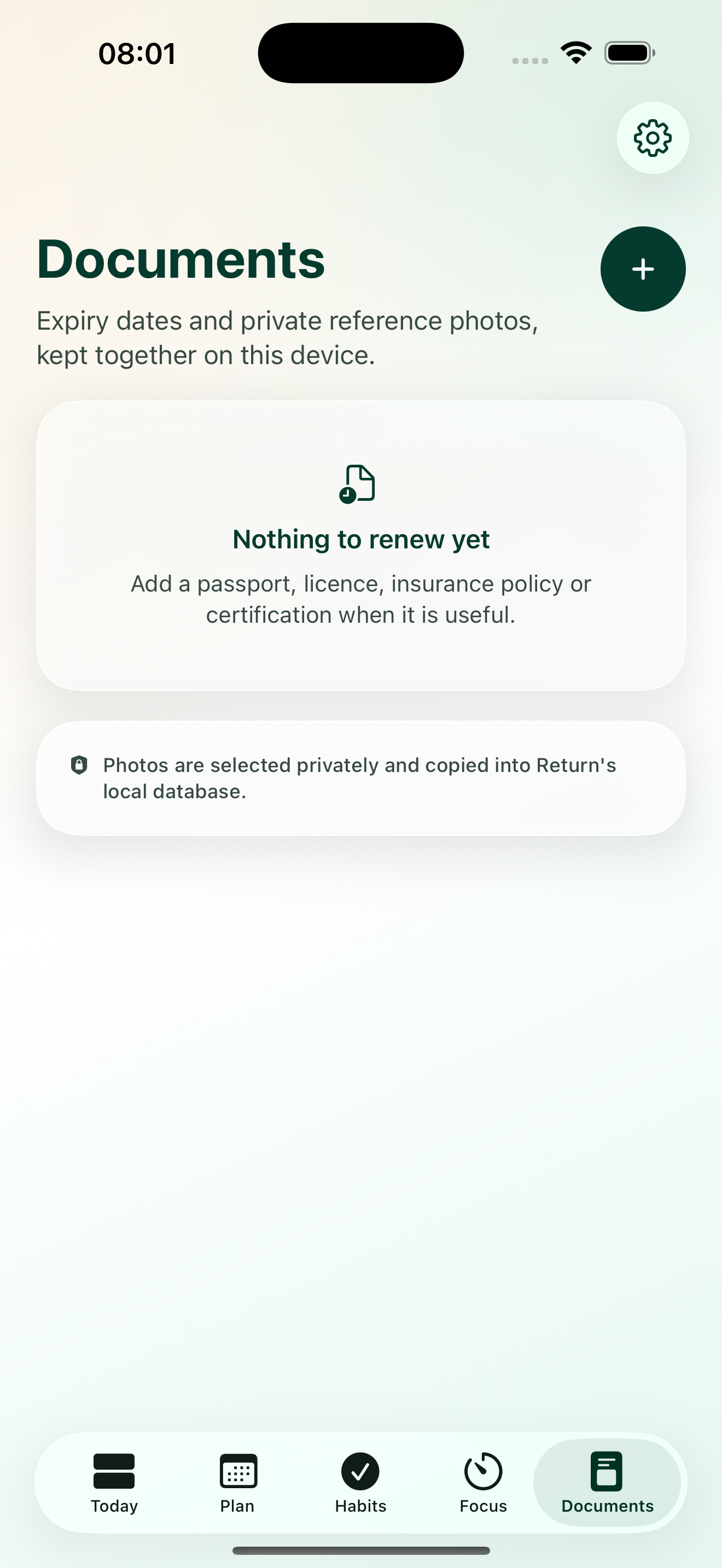 Documents in Return Today