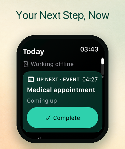 Return Today next action on Apple Watch