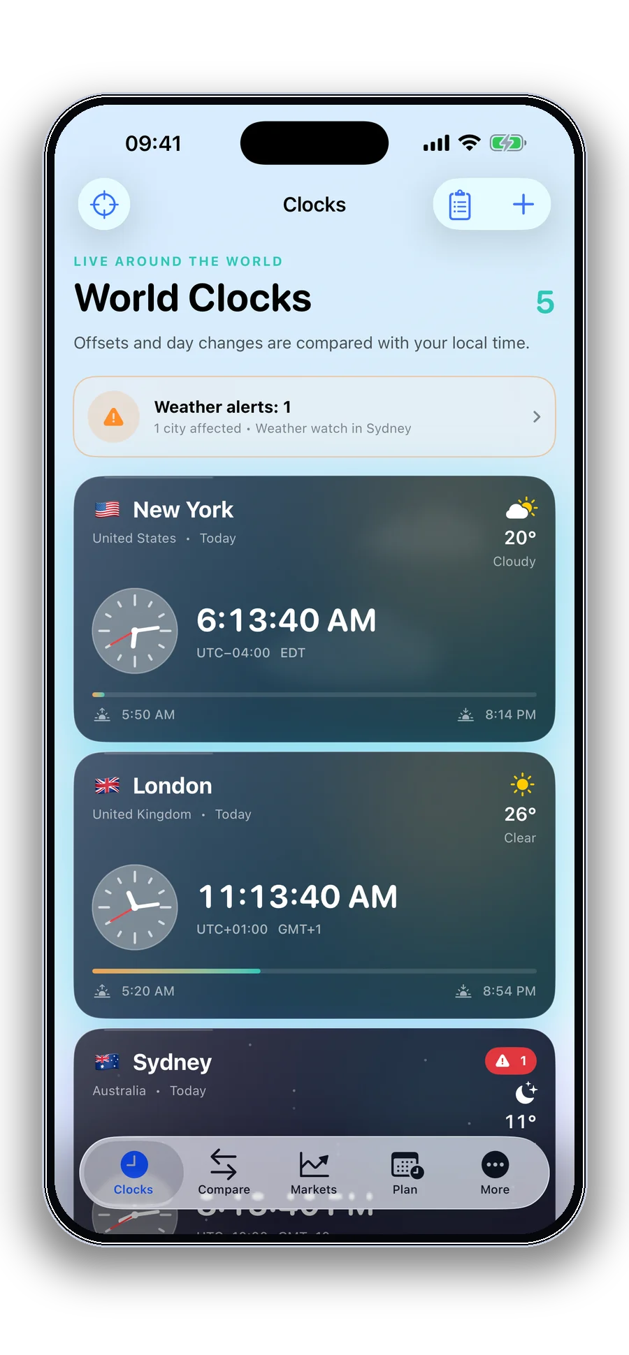 TimeZone Vanguard World Clocks