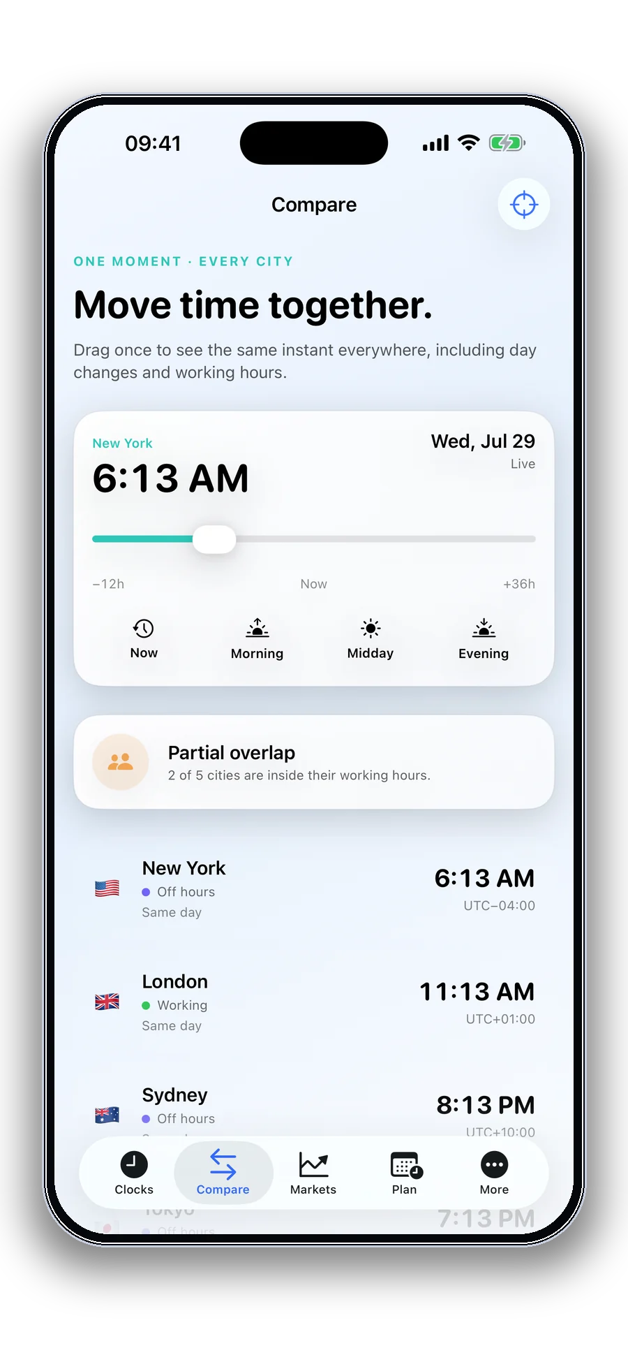 Compare time zones