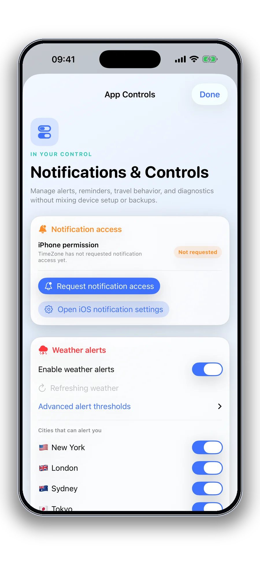 Notification controls